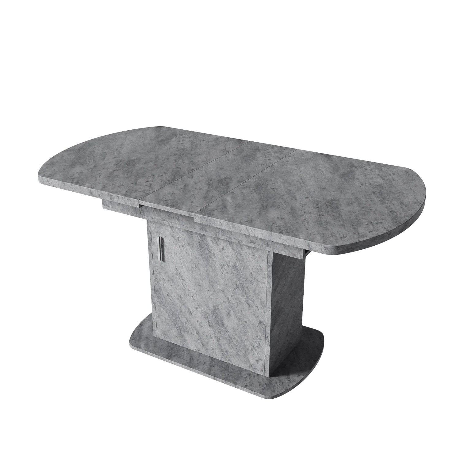 Okwish Esstisch Ausziehbarer Kaffee-Freizeittisch Mit Silberner Griff 130 × 70 Cm Grau