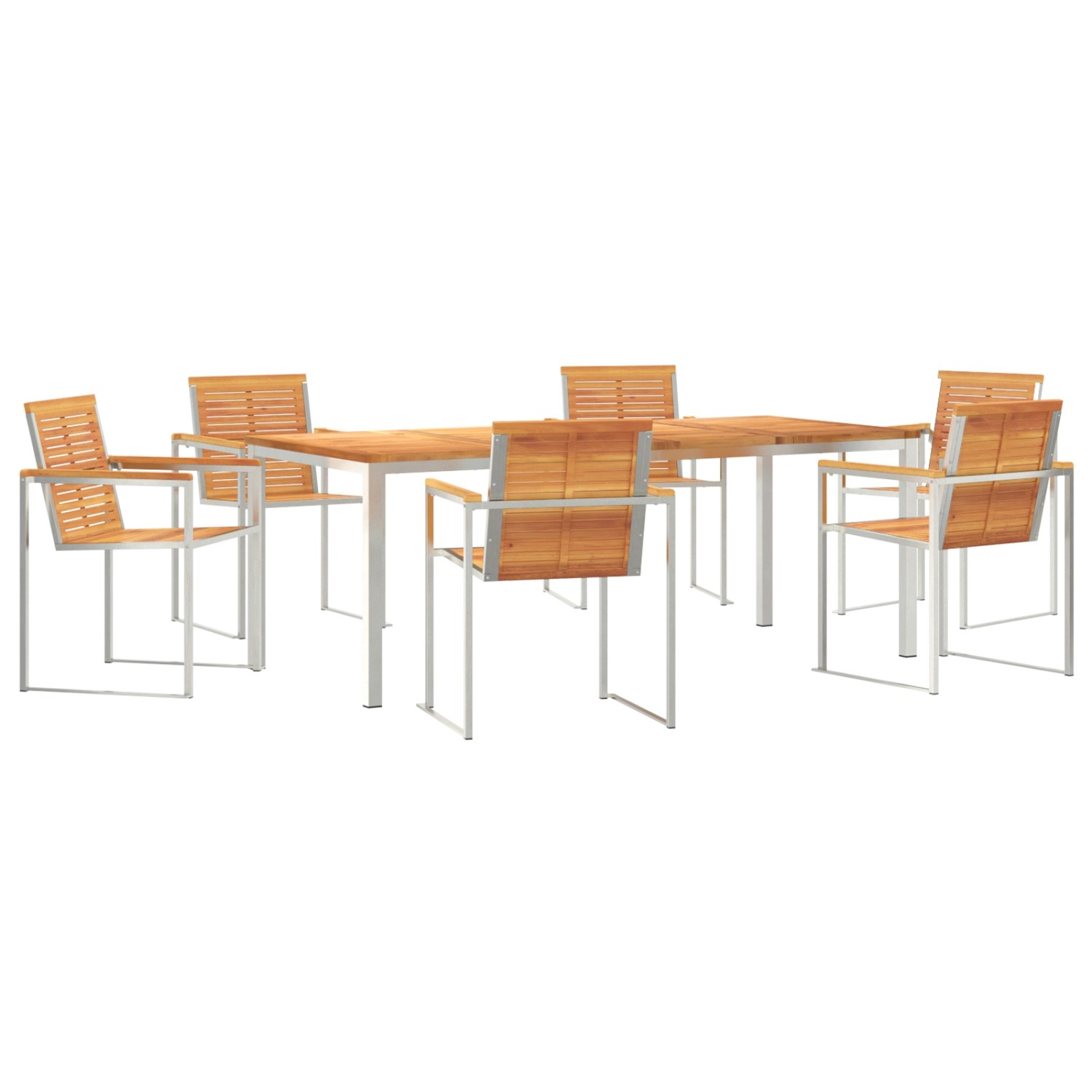 vidaXL 7-Teiliges Garten-Essset aus Massivem Holz Akazie 3334811 günstig online kaufen