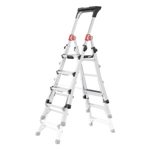 Hailo Alu-Teleskop-Stehleiter TL100 TopLine mit 5 Stufen, aus Aluminium.