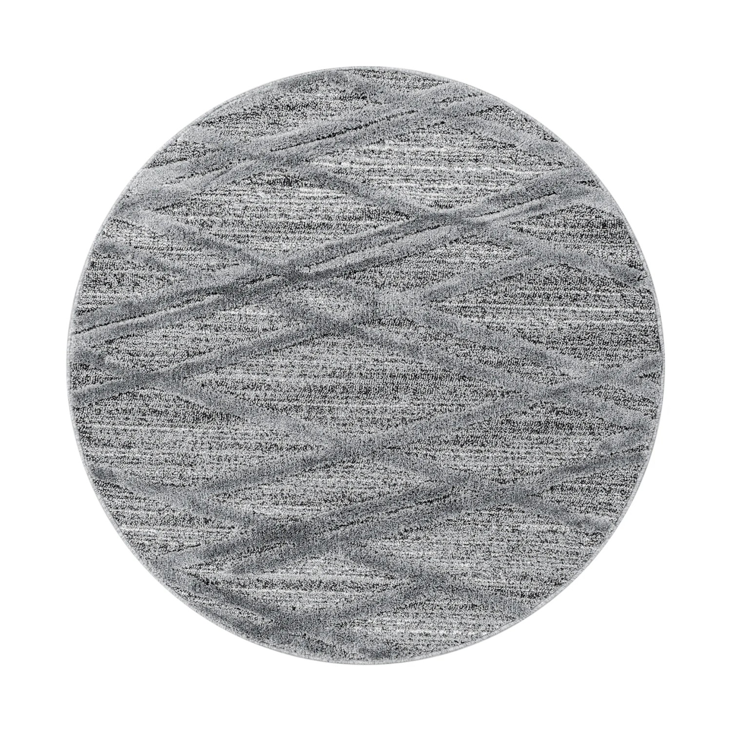 Ayyildiz Hochflorteppich Pisa 4706 Grau Ø 120 cm