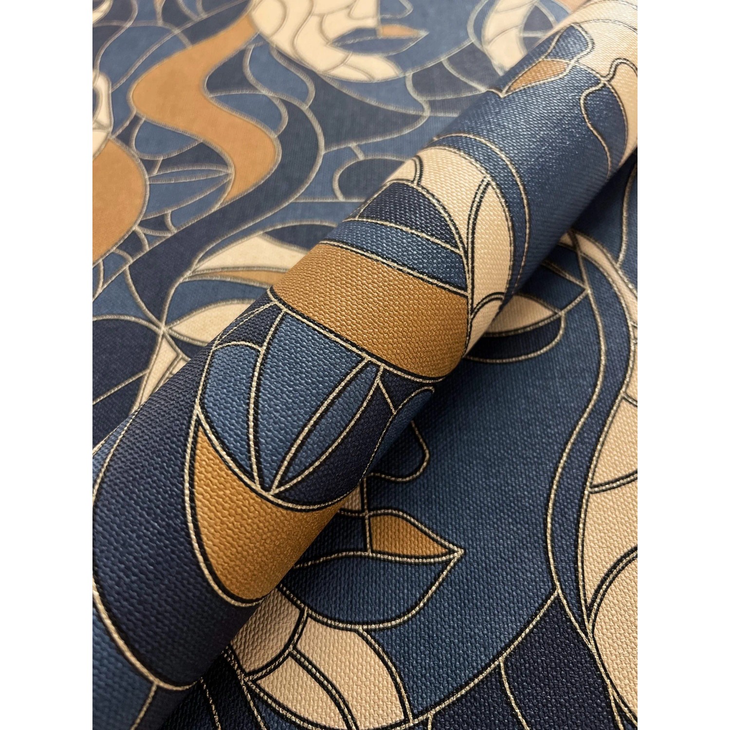 Newroom Vinyltapete Maeve Night Blue Gesicht Modern FSC® günstig online kaufen