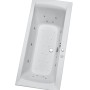 Weisse Ottofond Whirlpool-Badewanne Rosa 190x80 cm mit Hydromassage-Düsen.