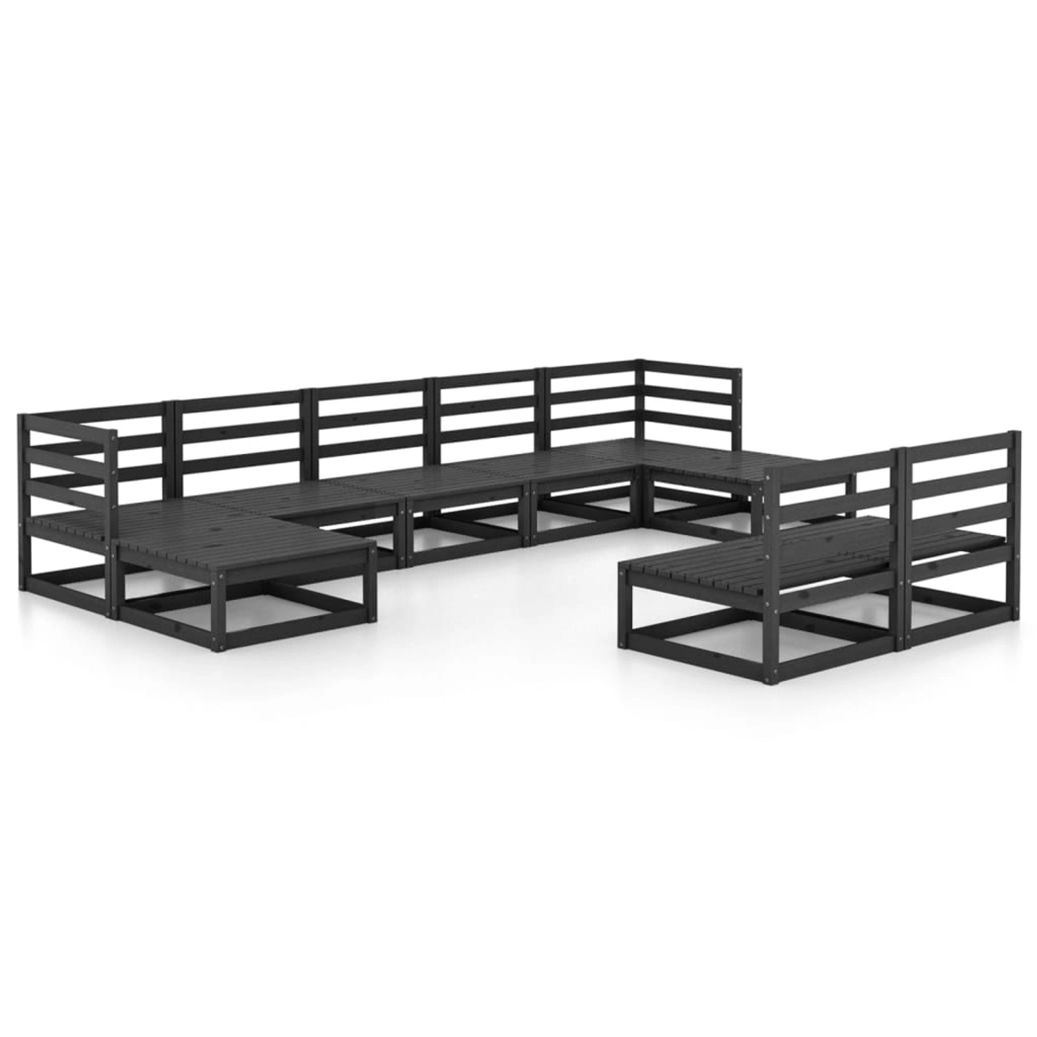 vidaXL 9-tlg Garten-Lounge-Set Massivholz Kiefer Modell 17 günstig online kaufen