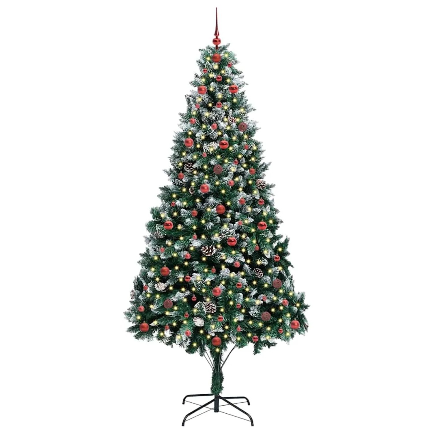 vidaXL Künstlicher Weihnachtsbaum mit 300 LEDs mit Ständer Grün 240 cm 3396282