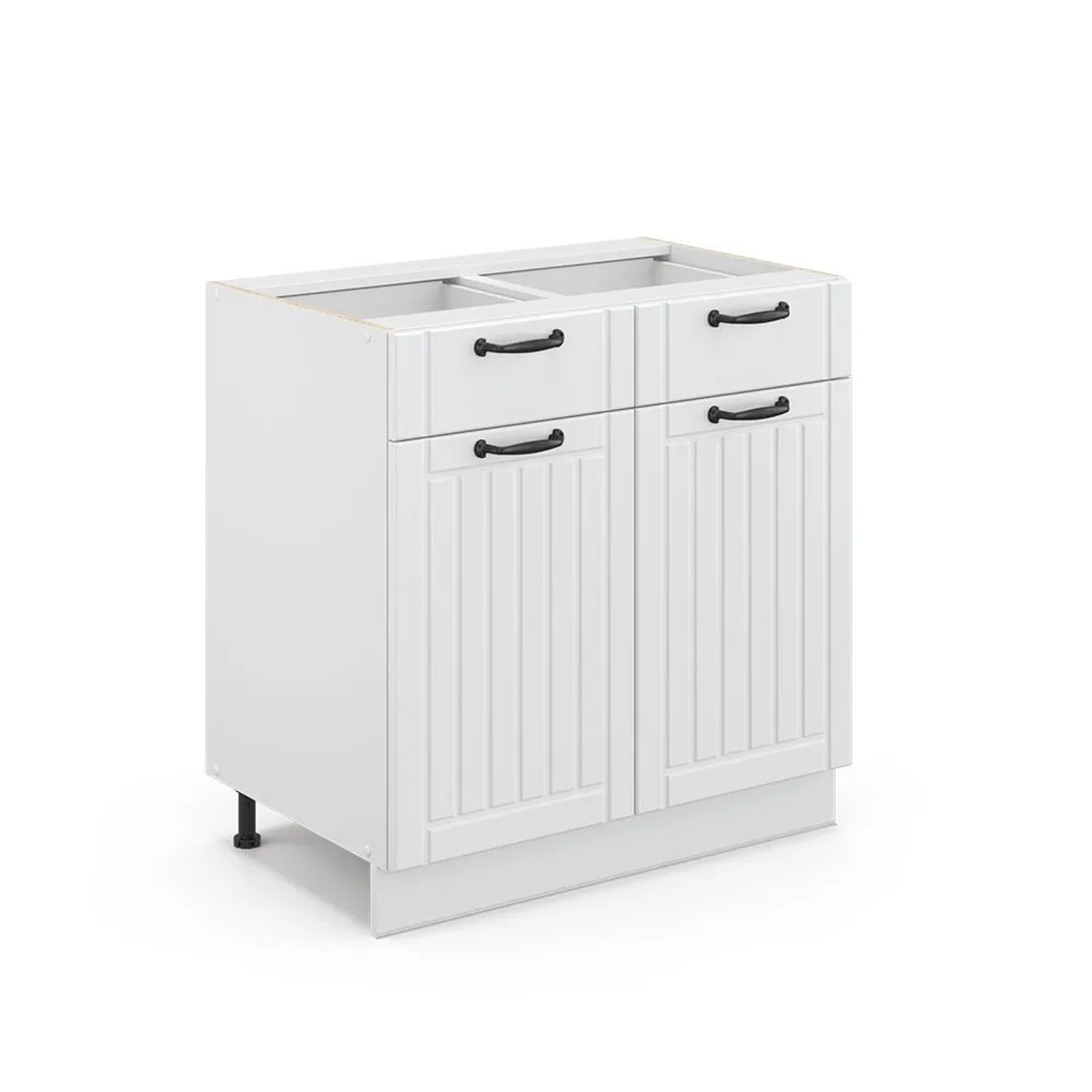 Vicco Badezimmerschrank Fame-Line Weiß Landhaus 80 x 82 ohne Arbeitsplatte