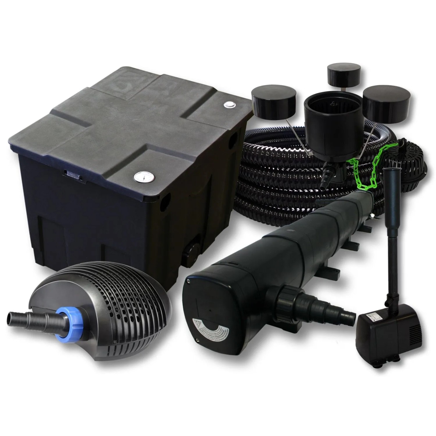 Sunsun Filterset 12000L72W Teichklärer20W Pumpe Schlauch Skimmer Csp250 Springbrunnen