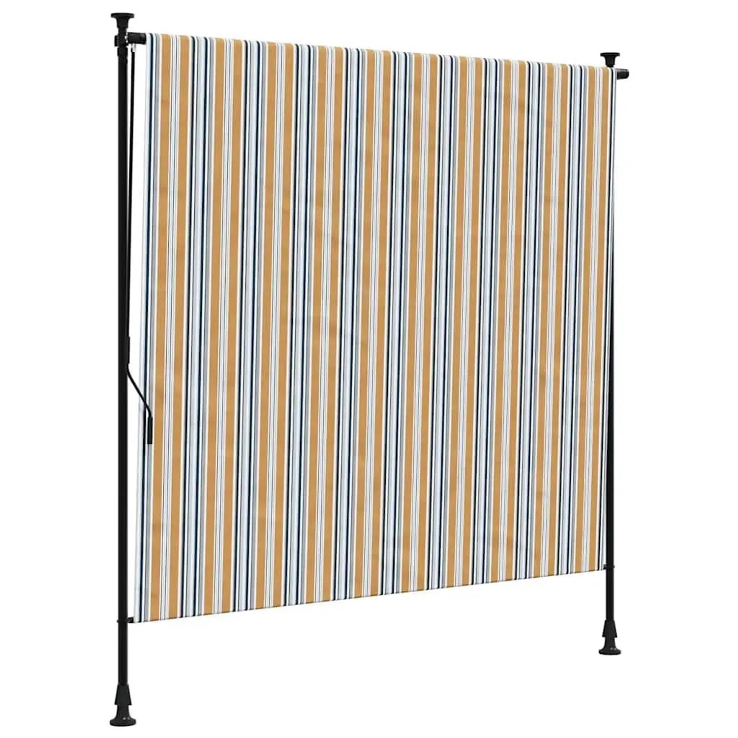 vidaXL Außenrollo Gelb und Weiß 200x270 cm Stoff und Stahl 368775
