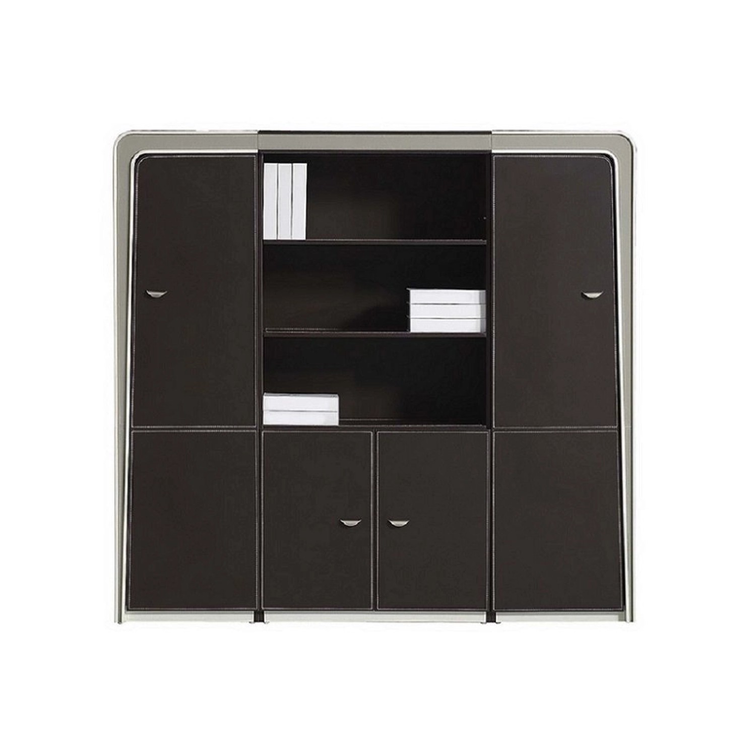 Jet-Line XXL Aktenschrank Pompeji in Schwarz  Bezogen mit Kunstleder 180x21 günstig online kaufen