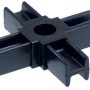 Schwarzer Arcansas Rohrverbinder aus PVC, 2 cm, für individuelle Möbelstrukturen.