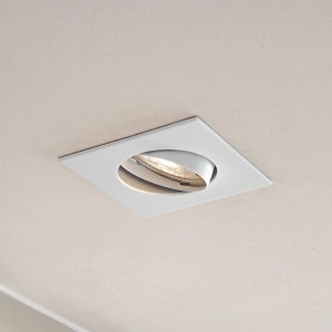 PRIOS Einbaustrahler Fibur 10042580 Modern in Weiß aus Metall 1-flammig GU10 Wohnzimmerleuchte