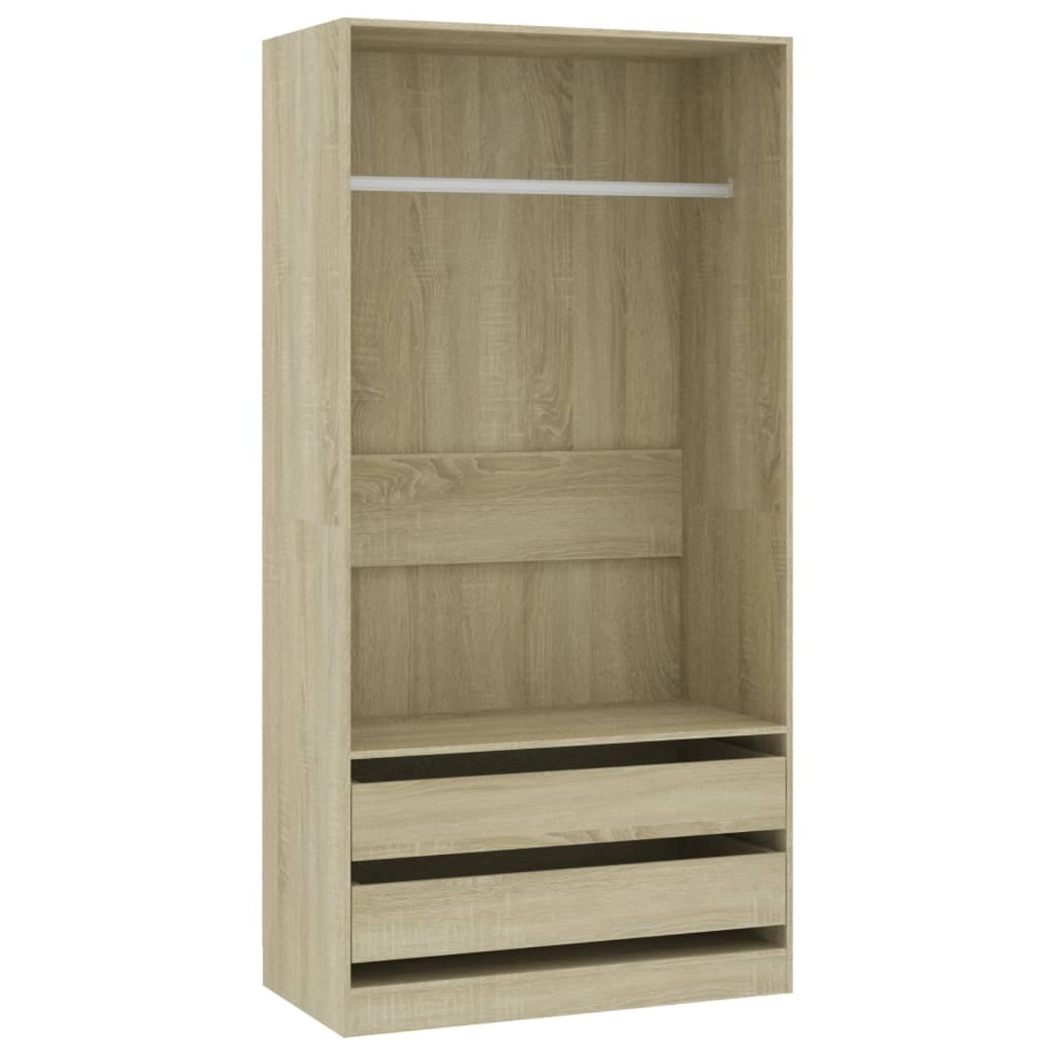 Kleiderschrank Sonoma-eiche 100×50×200 Cm Spanplatte günstig online kaufen