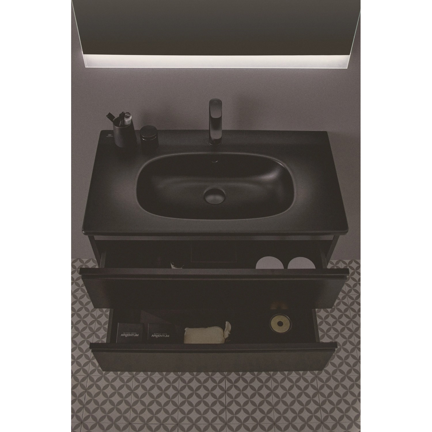 Ideal Standard Cerafine O Waschtischarmatur, H120, ohne Ablaufgarnitur, Silk Black.