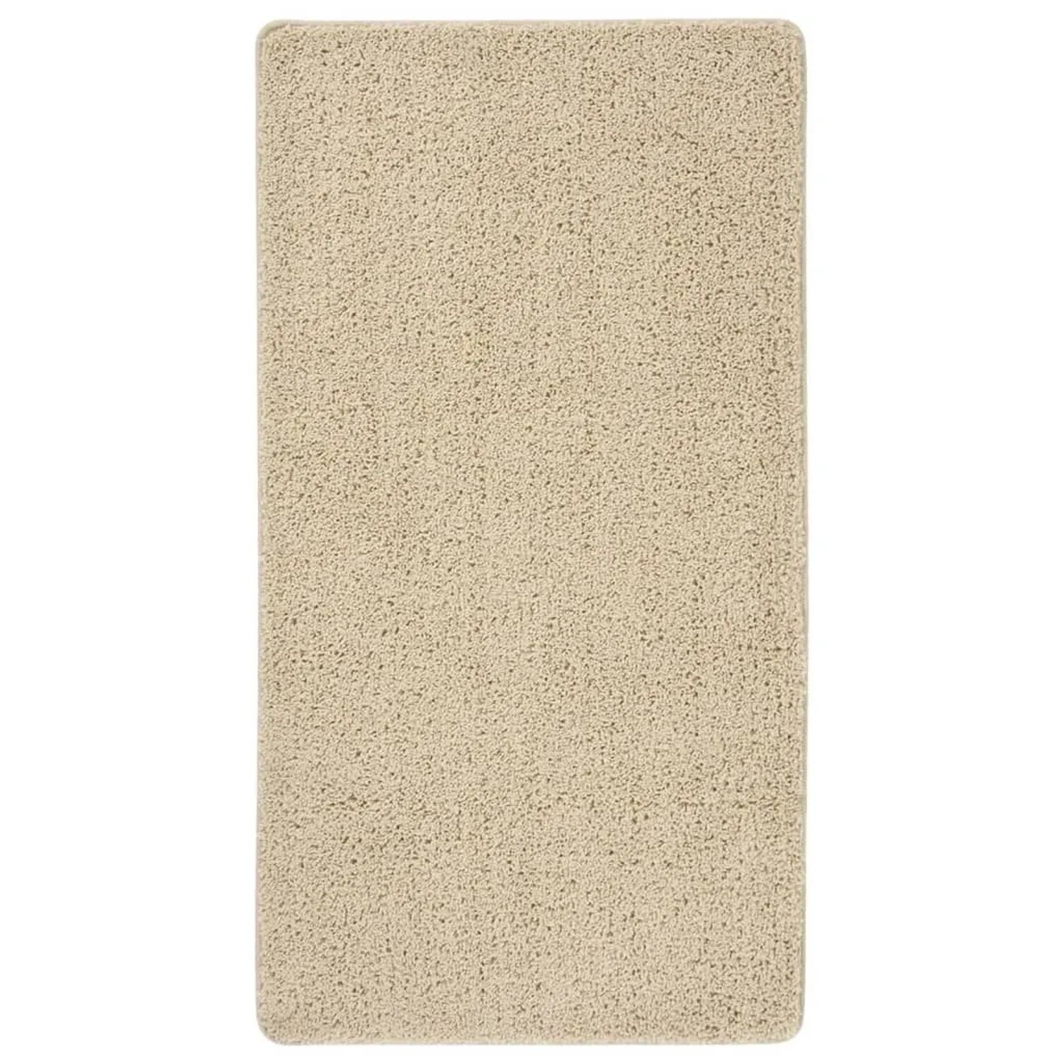 vidaXL Shaggy-Teppich Creme 80x150 cm Rutschfest 340387