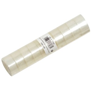 Set aus 10 Rollen transparentem Klebeband, je 10 m x 18 mm, für Büro und Haushalt.