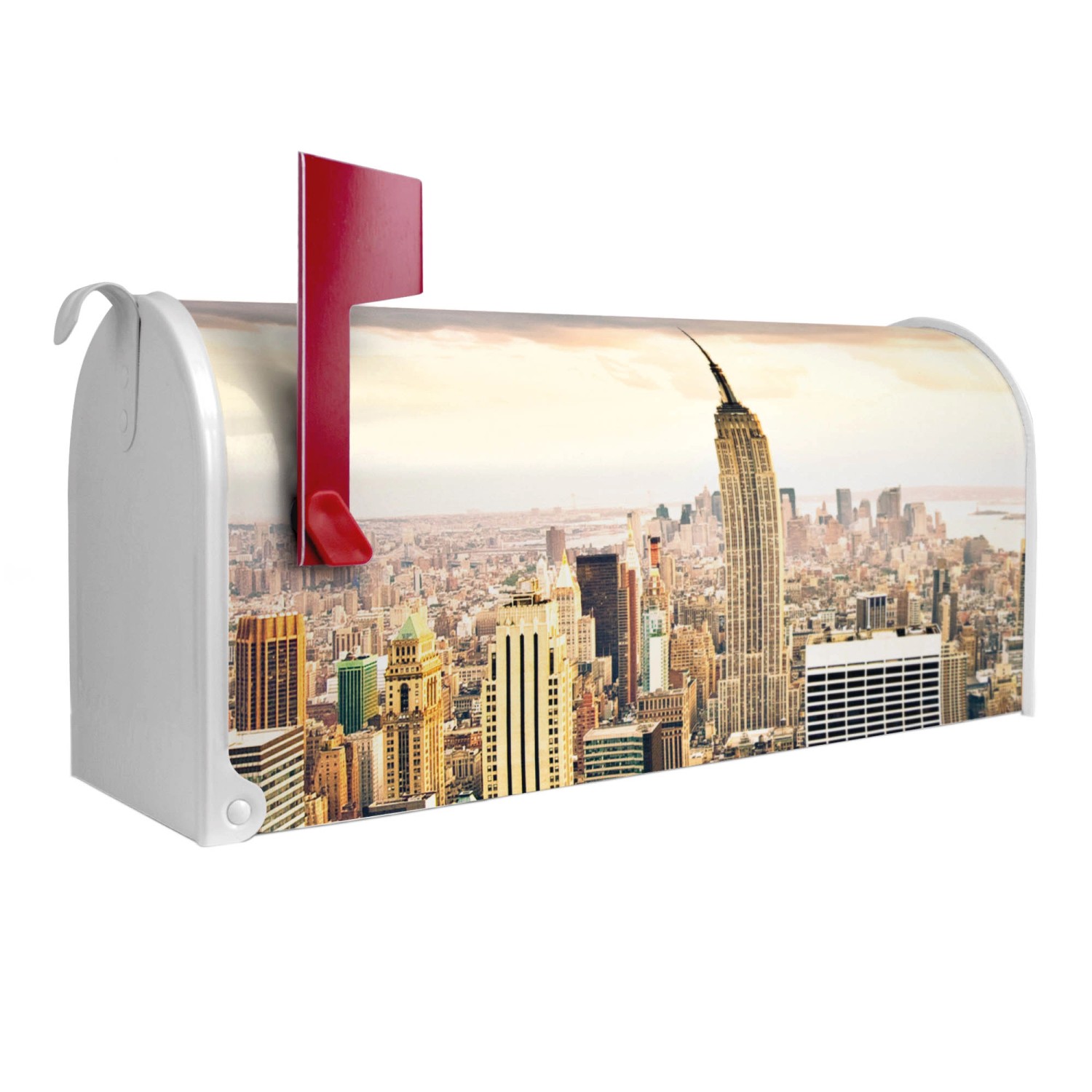 Banjado Amerikanischer Briefkasten Weiß 48x22x16cm US Mailbox Letterbox Pos günstig online kaufen