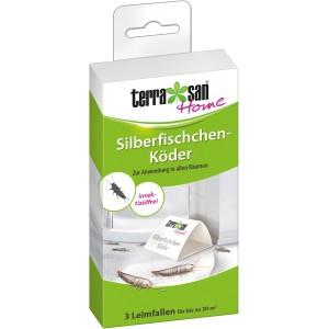 Terrasan Home Silberfischchen Köder, 3er Packung. Insektizidfreie Leimfallen gegen Silberfische.