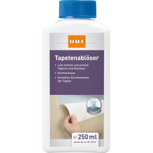 Flasche OBI Tapetenablöser 250ml zum einfachen Entfernen von Tapeten.