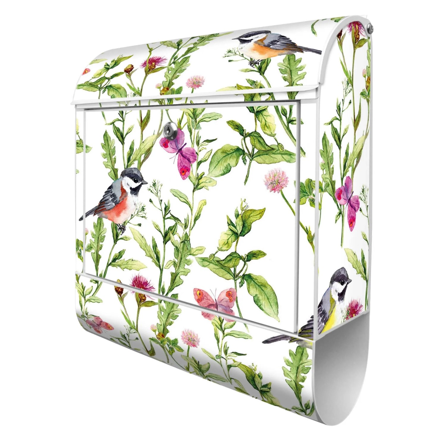 Banjado Design Briefkasten Weiß Pulverbeschichtet 39x47x14cm 2 Schlüssel Mi günstig online kaufen