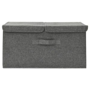 vidaXL Aufbewahrungsbox Stoff 50x30x25 cm Anthrazit 332912