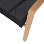 Detailaufnahme: Siena Garden Dining Sessel Move Catania, schwarz-braunes Netz, Teaklook-Gestell.