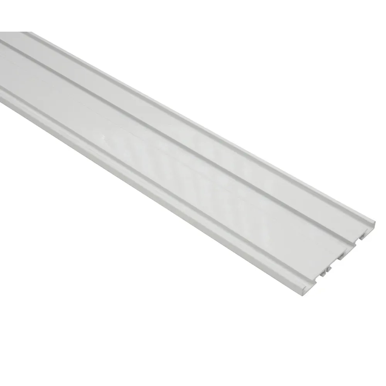 Weiße Gardinia Aluminium Vorhangschiene, 3-läufig, 150 cm lang.