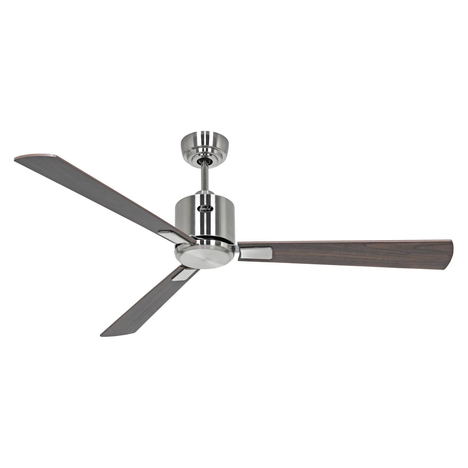 CASAFAN Eco Neo III Deckenventilator, Chrom gebürstet, Nussbaum/Kirschbaum Flügel