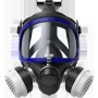 Dräger X-plore 5500 Lackiererset mit A2P3-Filtern, Vollmaske in Schwarz-Weiß für Atemschutz.