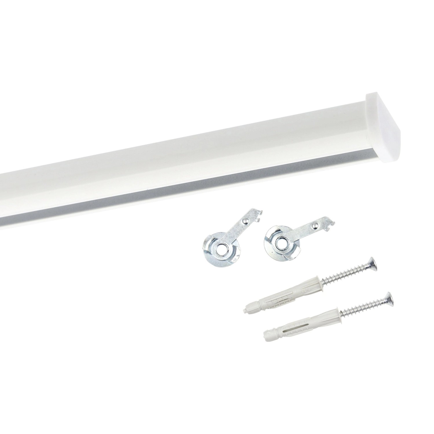 Deco-Raum Gardinenschiene nach Maß 1-Lauf Round Weiß 340cm günstig online kaufen