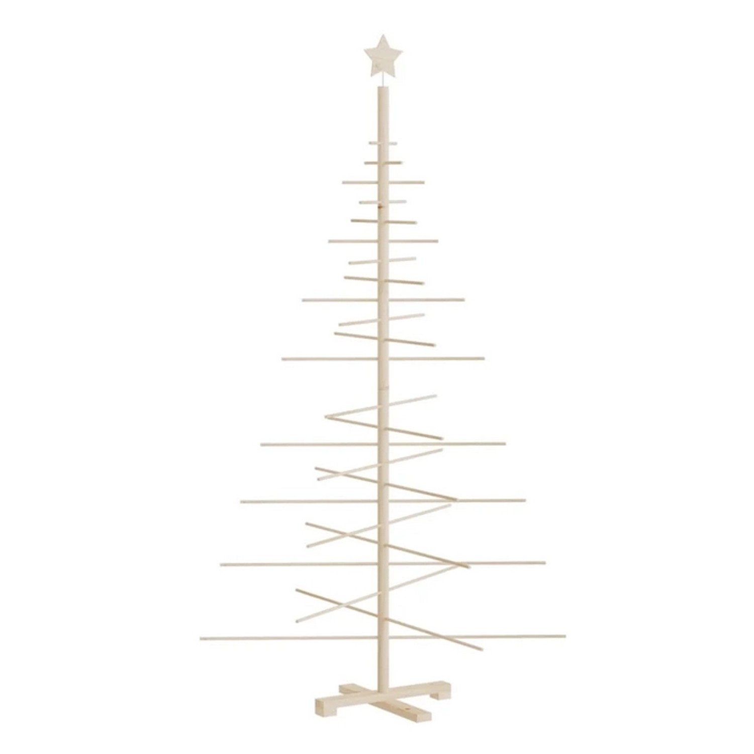 vidaXL Weihnachtsbaum Holz Zum Schmücken 180 cm Massivholz Kiefer
