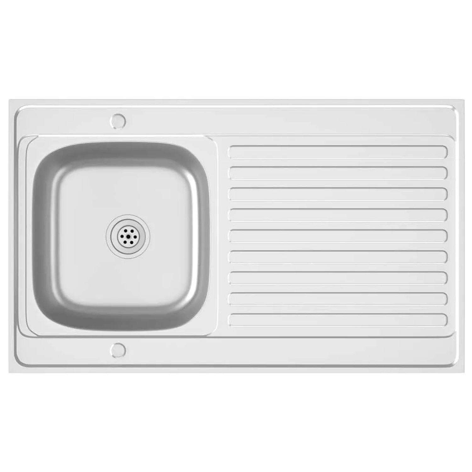 vidaXL Spüle mit Abtropffläche Set Silbern 1000x600x155 mm Edelstahl 147237