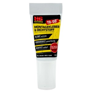 Weiße Tube HG Power Glue Montagekleber & Dichtstoff To-Go, 60g.