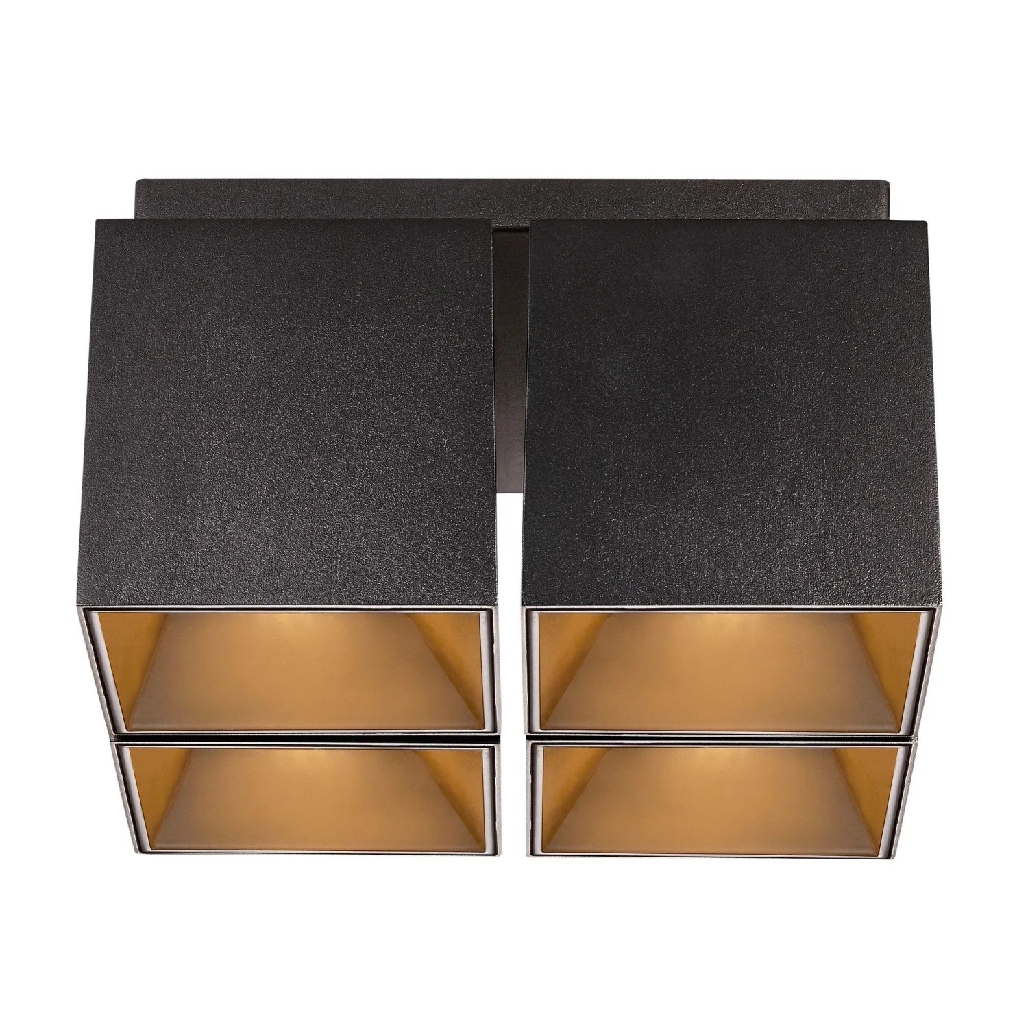 Nordlux 4-​Spot Deckenleuchte Ethan GU10 schwarz quadratisch zwei Reflektor günstig online kaufen