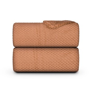 Bestgoodies Kuscheldecke in Caramel, 150x200 cm, Cashmere Touch, Popcorn Struktur.