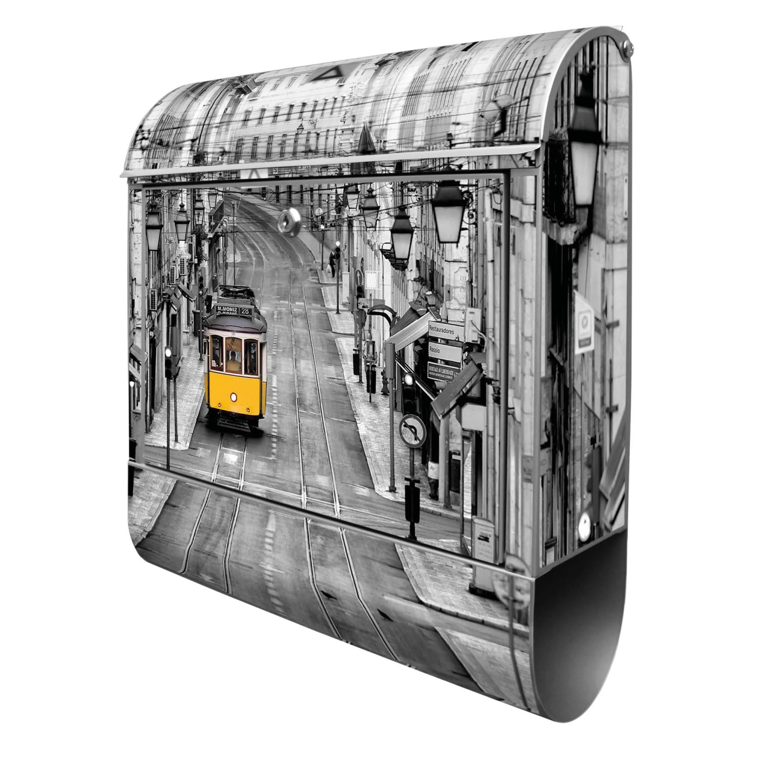 Banjado Design Briefkasten Silber Pulverbeschichtet 39x47x14cm 2 Schlüssel günstig online kaufen