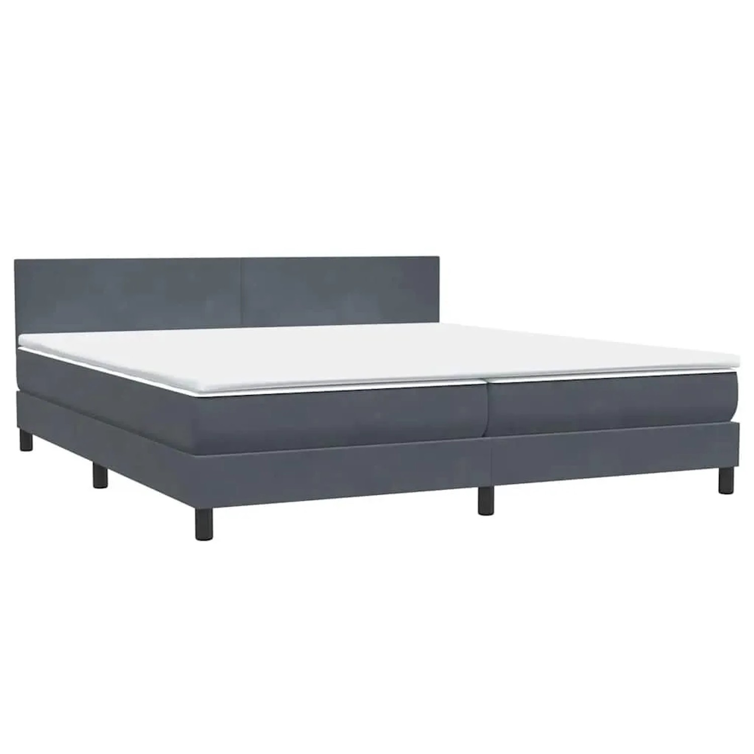 vidaXL Boxspringbett mit Matratze Dunkelgrau 180x210 cm Samt 3316030 günstig online kaufen