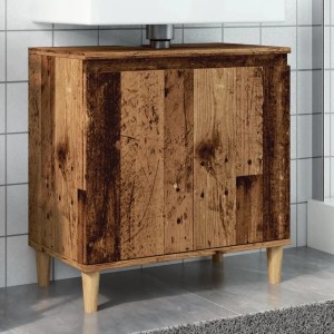 vidaXL Waschbeckenunterschrank Altholz-Optik 58x33x60 cm Holzwerkstoff 857114