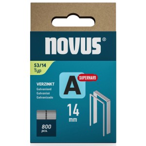Novus Feindrahtklammern A 53, 14 mm, 800 Stück, superhart, verzinkt.