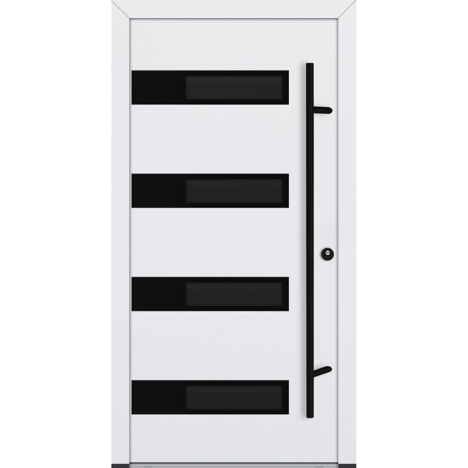 FM Türen AS68 Modell 63 1100 x2100 Weiß Rechts Innen Beschläge Set 01