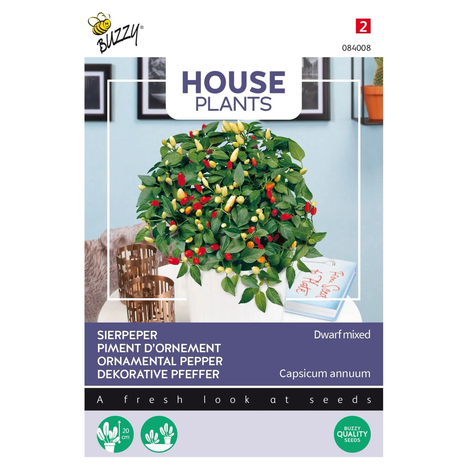 Zierpfeffer Mischung Buzzy House Plants Samen Ca. 0,5 g Für Innenbereich