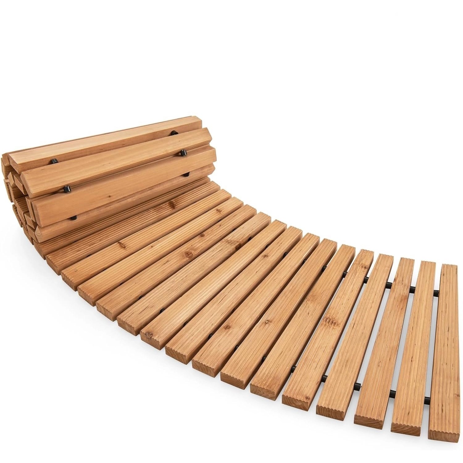 Costway Ausrollbarer Gartenweg Holz Holzweg Natur 43 x 216 cm günstig online kaufen