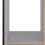 Flex-Well Spülenunterschrank Capri, 50 cm, Schwarz Matt/Eiche Dekor, mit Drehtür.
