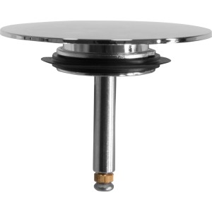 Hochglanz-verchromter Excenterstopfen (Ø 75 mm) für Waschbecken und Badewannen.