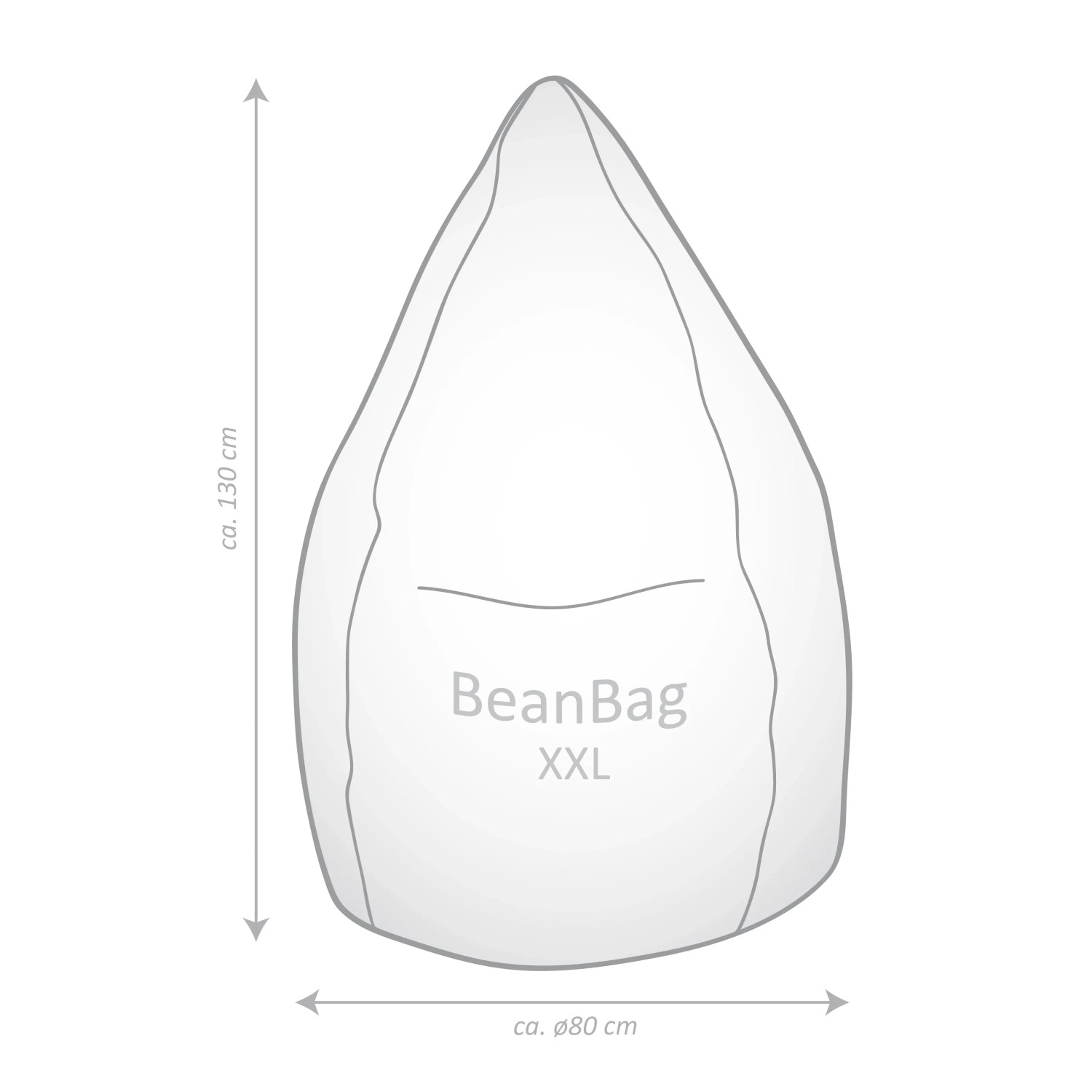 Sitting Point Sitzsack Easy, 300 l, Grün. Bequemer, grüner Sitzsack für Jugend- und Wohnzimmer.