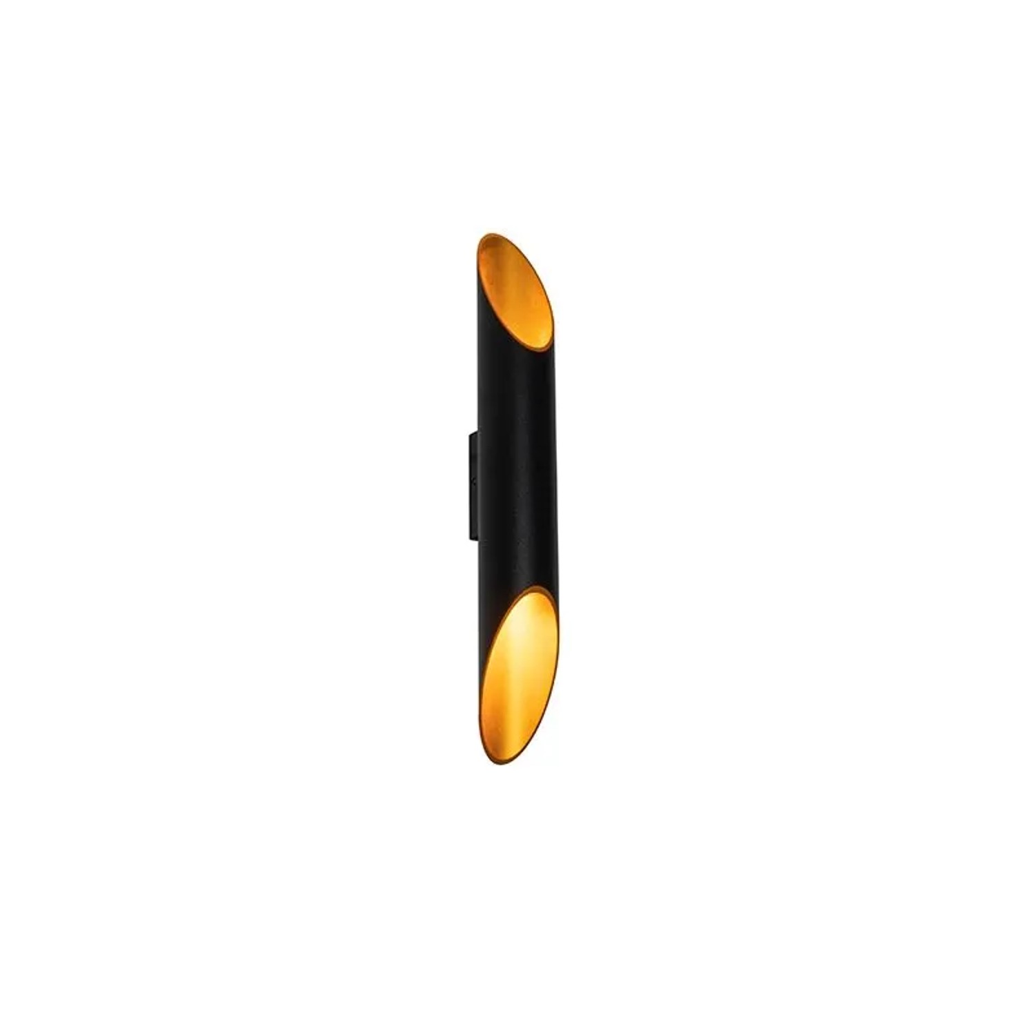 QAZQA Design Wandleuchte Schwarz mit Gold Organo L