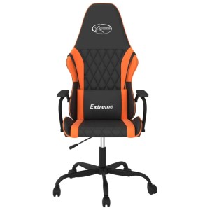 vidaXL Gaming-Stuhl mit Massagefunktion Schwarz und Orange Kunstleder 345539