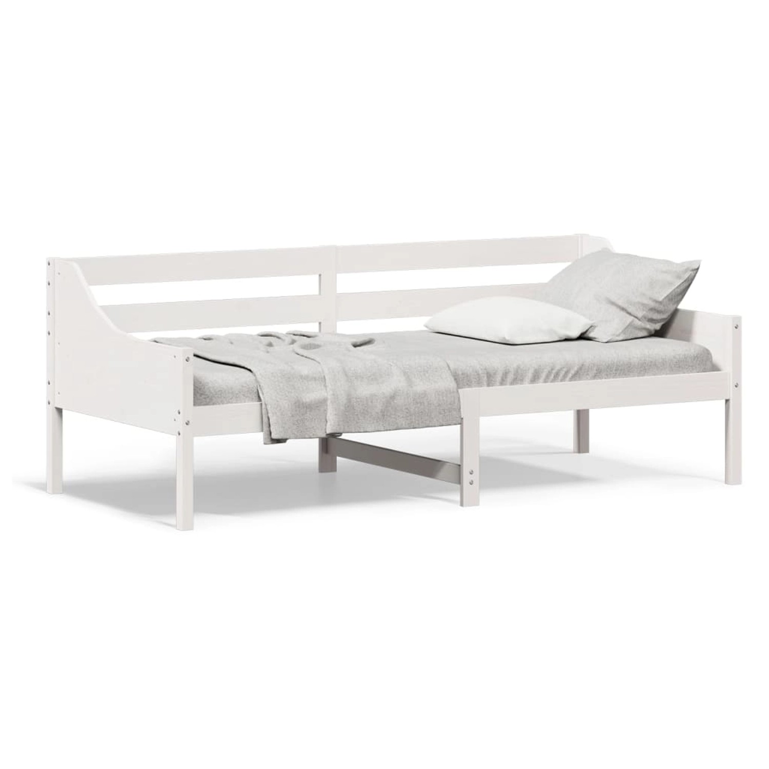 vidaXL Tagesbett ohne Matratze Weiß 90x200 cm Massivholz Kiefer 842831 günstig online kaufen