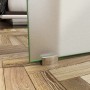 AICA Glasschiebetür 90x225 cm, Mattglas, vor Wand laufend, mit Griffmuschel.
