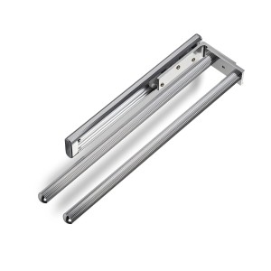 SOTECH Aluminium Handtuchhalter TED 2 Armig 325 bis 487 mm Ausziehbar Drehbar Chrom Poliert