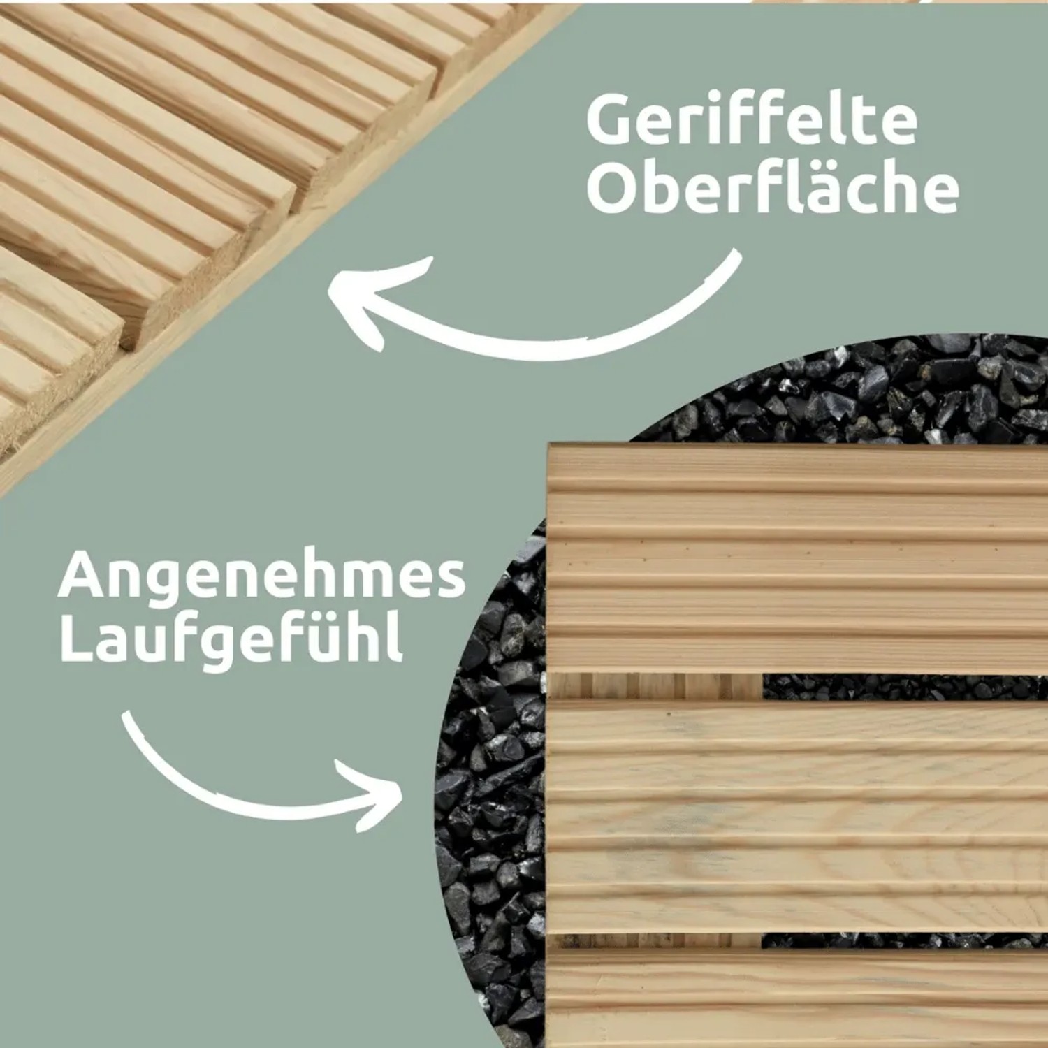 DELUKE Holzfliese Kiefernholz 47,5x47,5cm Fliese Geriffelt Terrassenfliese Holz Quadratisch Terrassendiele mit Unterkonstruktion Balkon Bodenfliese_5