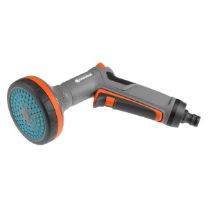 Gardena Comfort Beetbrause, grau/orange, mit Brausestrahl für Beete und stufenloser Wasserdurchflussregulierung.